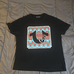 Cotton t-shirt, True Religion Sashiko Horseshoe graphic tee
